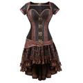 Retro Vintage Punk Gothic Mittelalterlich Steampunk 18. Jahrhundert Rock Austattungen Maskerade Seeräuber Übergrössen Damen Asymmetrischer Saum Halloween Party Halloween Röcke