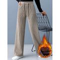 Damen-Hose aus Cord-Fleece mit weitem Bein, lange Hose, Mode, Streetwear, Outdoor, Grau, Schwarz, M, L, Herbst, Winter