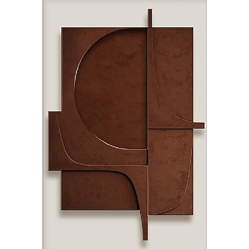 Schwarz-Weiß-abstrakte Textur 3D-Geometrie-Kunstmalerei auf Leinwand moderne minimale Wanddekoration skulpturale Posterbilder Image