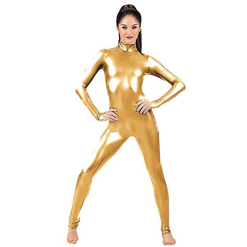 Zentai-Anzüge Cosplay Kostüm Catsuit Motorradmädchen Karnevalskostüm Ganzkörperanzug Herren Damen Sex Sexy Kostüm Einfarbig Elasthan Latex Kostüm für Halloween Erwachsene Image