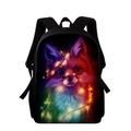 Herren Damen Kinder Rucksack Schultasche 3D Rucksack Schulanfang Täglich Tier 3D-Druck Oxford Hohe Kapazität Reißverschluss Bedruckt Schwarz Rot