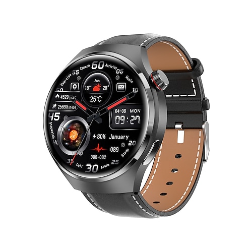 GT4 Pro Smartwatch, 1,54 Zoll, AMOLED-HD-Bildschirm, Sport, Bluetooth, Anruf, NFC, Kompass, GPS, Männer, Frauen, Business, wasserdichte Smartwatch, Aktivitäts-Tracker, kompatibel mit Android iOS