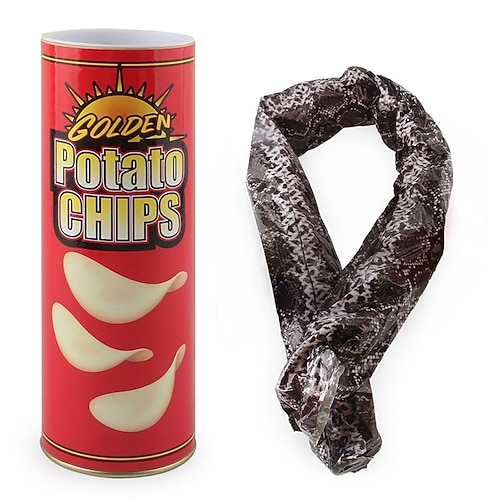 Kartoffelchips hüpfende Schlange, Aprilscherz-Geschenk, Parodie, verängstigtes Kartoffelchip-Schlangenspielzeug, lustiges Geschenk, Spielzeug, simulierte Schlange Image
