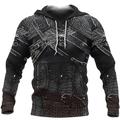 Herren Kapuzenpullover Hoodie Sweatshirt 1 2 3 4 5 Kapuzenpulli Graphic Armor Viking Lace up Casual Daily Holiday 3D Print Sportswear Casual Big and Tall Spring Fall Clothing Apparel Hoodies