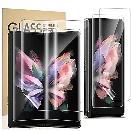 2 Sätze Schutzfolie Für Samsung Galaxy Z Fold 7 Z Fold 6 Z Fold 5 Z Fold 4 Z Fold 2 TPU-Hydrogel 9H Härte Selbstheilend Anti-Fingerprint High Definition (HD) Ultra dünn Image