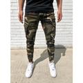 Herren Cargohose Cargohosen Cargohose Jogginghose Jogger Hose Hosen Camo-Hosen Kordelzug Elastische Taille Klassisch Tarnfarben Komfort Weich In voller Länge Täglich Sport Stilvoll Brautkleider