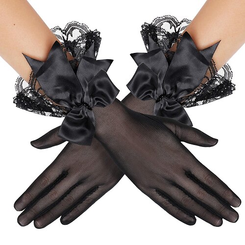 1950er Goldene Zwanziger 1920er Handschuhe Der große Gatsby Hochzeitsgast Kostüm Damen Maskerade Party / Abend Hochzeitsempfang Junggesellinnenabschiedsparty Erwachsene Handschuhe Image