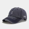 1 stücke stickerei plain baseballmützen gewaschen baumwolle kappe für männer frauen einstellbare snapback caps baseballmütze brief papa hut