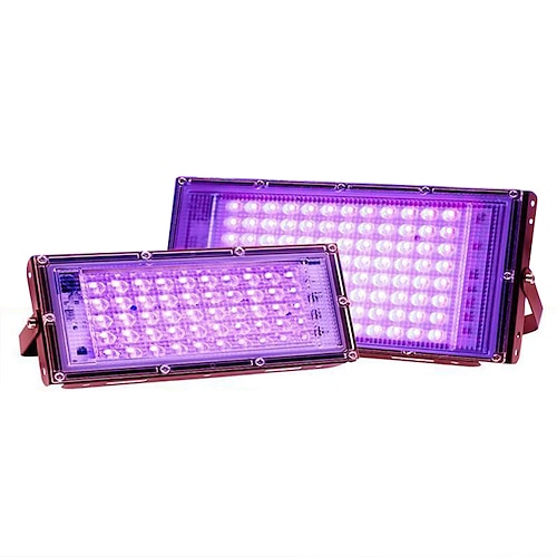 50W 100W LED UV Schwarzlicht Bühnen Schwarzlicht Ultraviolett Flut Effekt Licht für Weihnachten Dance DJ Disco Party Bar Valentinstagsgeschenk Image