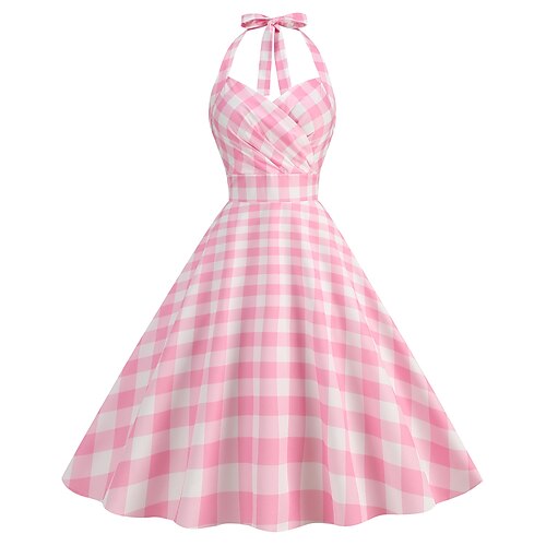 Rotes 50er-Jahre-Kleid für Damen, Kostüme, 1950er-Jahre-Vintage-Outfits, Halloween, Weihnachten, Cosplay, Ballkleid Image