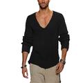 herren pullover pullover pullover rippstrick gestrickt v-ausschnitt alltagskleidung urlaub bekleidung bekleidung frühjahr herbst grau 5xl