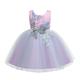 kinder mädchen kleid spitze blumen party blau lila rosa baumwolle elegant bunt kleider ganzjährig 3-12 jahre