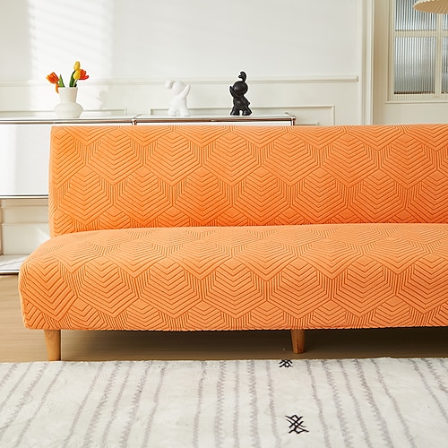 Armloser Sofa-Bettbezug aus Jacquard-Stoff in 3 verschiedenen Größen, Sofabezug mit Neujahrsdekor, Stretch-Schutz, elastischer Bankbezug Image