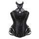 Damen-Korsetts in Übergröße, Halloween, Taillentrainer, Body Shaper, Blumen, Sport, lässig, Punk und Gothic, täglich, Ausgehen, Polyester, atmungsaktiv, Neckholder, ärmellos, Sommer, Frühling, Schwarz, Rot