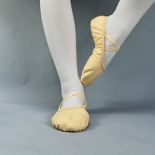 Damen Ballettschuhe in zartem Rosa – bequeme Tanzschuhe mit elastischen Riemen für Ballett, Tanzkurse Auftritte Image