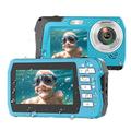 4k30fps wasserdichte Kamera 56MP Unterwasserkameras UHD-Videorecorder Selfie IPS Dual-Bildschirme (3/2) 10ft wasserdichte Digitalkamera zum Schnorcheln im Urlaub 1700mAh