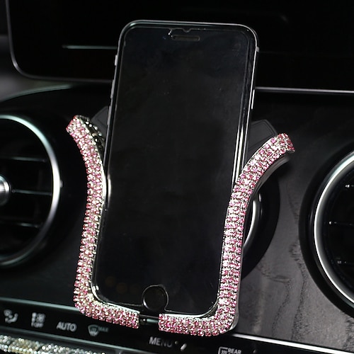 Auto-Strass-Telefonhalter, Kristall-Luftauslass, Unterstützung für Telefon, Diamant-Clip, Auto-Innenraum, universeller Smartphone-Ständer, Automobilteile Zubehör