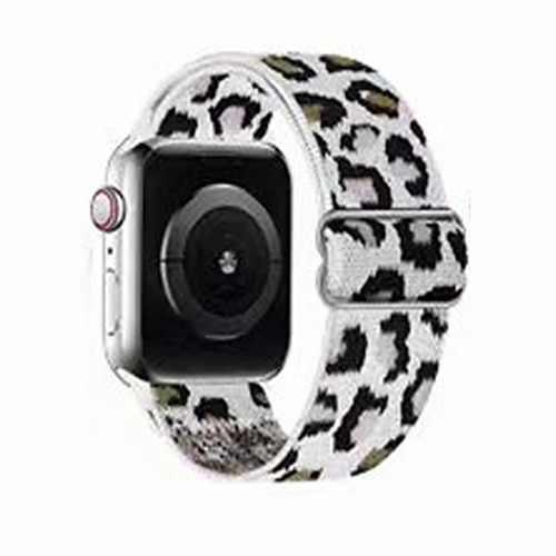 Kompatibel mit Apple Watch Armband 38mm 40mm 41mm 42mm 44mm 45mm 49mm Geflochten Elasthan Verstellbar Stoff Ersatzarmband für iwatch Ultra 2 Series 9 8 7 SE 6 5 4 3 2 1 Image