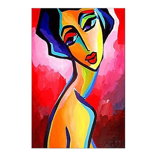 Mintura handgefertigte Figur Ölgemälde auf Leinwand Wandkunst Dekoration modernes abstraktes Bild für Wohnkultur gerolltes rahmenloses ungedehntes Gemälde Image