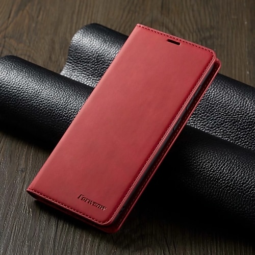 Handy Hülle Handyhüllen Für Huawei P40 P30 P20 Mate 20 Pro Brieftasche Kartenetui Ganzkörperschutz Magnetischer Flip Ständer Einfarbig PU-Leder Image