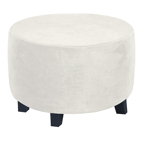 Stretch-Ottomanenbezug Quadratische Ottomanen-Schonbezüge Möbelschutz Klapphocker Möbelschutz Weicher Schonbezug mit elastischer Unterseite Image