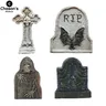 4 pz Mini RIP lapidi teschi fai da te cimitero bara cimitero miniatura decorazione di Halloween fata