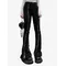 2023 Harajuku Fashion Zipper Y2K top Black Slim Flare Jeans pantaloni per le donne vestiti Dark