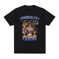 T-Shirt con grafica Cardio Meme penboze Gym Fitness T-Shirt Vintage a maniche corte T-Shirt oversize