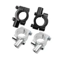 Morsetto per montaggio specchietto retrovisore per moto Adattatore per supporto specchietto retrovisore Argento Nero per manubrio da 7/8 "pollici 22mm 25mm Filettatura 10mm 8mm