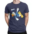 Angry Donald Duck magliette uomo cotone moda per uomo T-Shirt girocollo Disney Tee Shirt manica