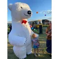 Costume gonfiabile dell'orso polare gigante Strada divertente costume della mascotte dell'orso polare Costume gonfiabile della mascotte della bambola della peluche di Cosplay del partito