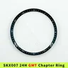 SKX007/SKX009/SRPD anello capitolo in metallo nero opaco GMT 24 ore per movimento NH34