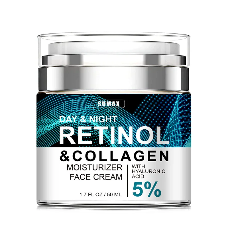 Retinolo Crema viso antietà Idratante Rimozione rughe Collagene Acido ialuronico Creme Cura della pelle 50ML