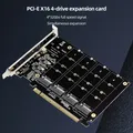 4 porte M.2 NVME SSD a PCIE X16 adattatore convertitore scheda supporto 2230/2242/2260/2280 Controller Host scheda di espansione indicatore LED