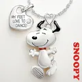Snoopy collana Cartoon donna ragazze gioielli in metallo carino moda ciondolo cane Vintage bambini