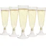 50/25 pezzi di flute da Champagne Glitter oro bicchieri da Champagne usa e getta da 5.5 once
