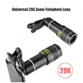 1 pz universale HD 20X Zoom teleobiettivo obiettivo obiettivo esterno della fotocamera del telefono
