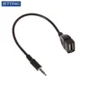 1pc 3.5mm cavo Audio AUX per auto nero a cavo Audio USB elettronica per auto per riprodurre musica