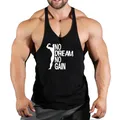 Brand Vest Muscle Fashion Gym Mens Back Tank Top senza maniche Stringer abbigliamento Bodybuilding