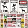 Retro Vintage attenzione al cane avvertimento segni di latta Vintage attenzione piastra metallica