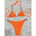 Shiny paillettes strass Bikini donna costumi da bagno costume da bagno femminile due pezzi Bikini