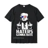 Funny Haters Gonna odiare presidente Donald Trump dito medio T-Shirt cotone uomo magliette estate