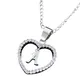 26 Letters Initial Necklace Alphabet A To Z Initial Cubic Zirconia Heart Pendant Women Necklace