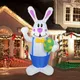Pink/Blue Inflatable Easter Rabbit LED Lights Outdoor Garden Decorations Cute Bunny Ornaments