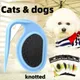 Pet Knot Open Comb Cat Puppy Hair Shedding Carding Trimmer Comb Blade TPR Stainless Steel Dog