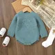 Baby Bodysuits Clothes Spring Autumn Long Sleeve Knit Newborn Girls Solid Onesie Outfits 0-18m One