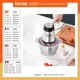 VEVOR Food Processor Electric Meat Grinder with 4-Wing Stainless Steel Blades8 Cup Stainless Steel