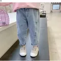 2023 Baby Jeans Girls Solid Color Jeans Spring and Autumn Jeans Boys Girls Casual Style Toddler Girl