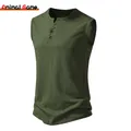 Men's Casual Tank Tops Sleeveless V Neck T Shirts Gym Shirts for Workout Summer Beach Tanks