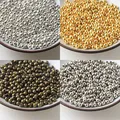 Jewelry Findings Diy Metal Beads Gold Color/Rhodium/Bronze Tone Smooth Ball Spacer Beads For Jewelry